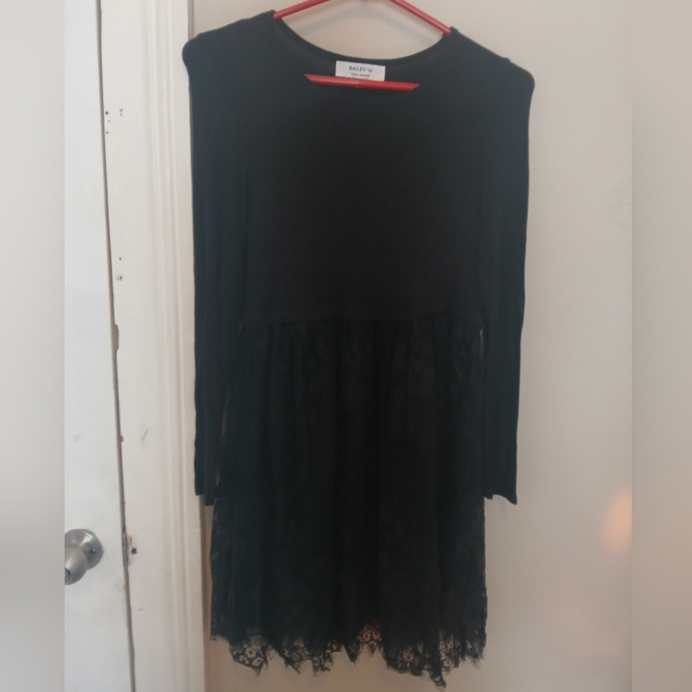 Anthropology Baily 44 Black Long Sleeve Dress